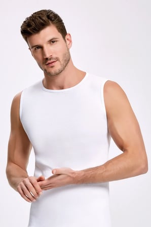 Erkek %100 Pamuklu Ribana 2'li Bisiklet Yaka Kolsuz Body Q2ik1l1kk7e.2lı