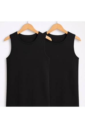 Erkek %100 Pamuklu Ribana 2'li Bisiklet Yaka Kolsuz Body Q2ik1l1kk7e.2lı