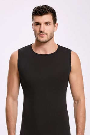 Erkek %100 Pamuklu Ribana 2'li Bisiklet Yaka Kolsuz Body Q2ik1l1kk7e.2lı