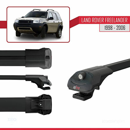 Land Rover Freelander (L314) 1998-2006 Arası ile Uyumlu ACE-1 Ara Atkı Tavan Barı Siyah 2 Adet