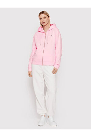 Fermuarlı Kapşonlu Pamuklu Sweatshırt