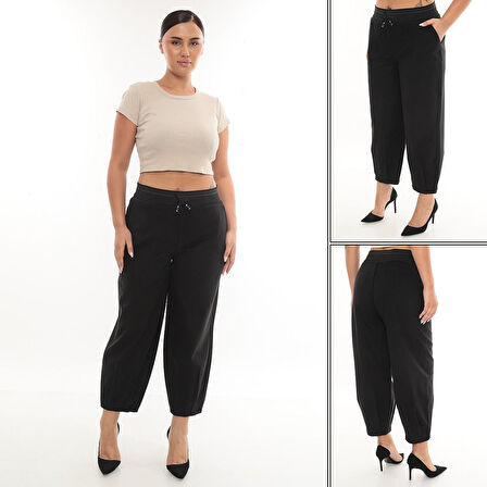 Büyük Beden Mom Fit Kışlık Spor Şık Kadın Pantolon