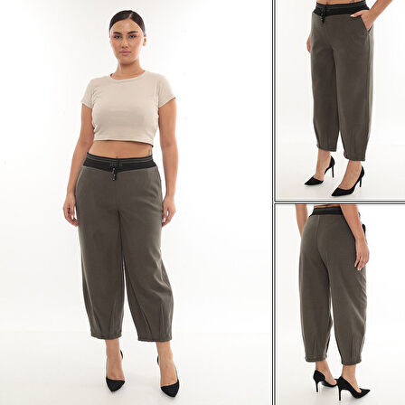 Büyük Beden Mom Fit Kışlık Spor Şık Kadın Pantolon