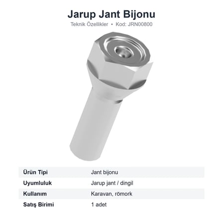 Jarup Karavan Römork Jant Bijonu 1 Adet (JRN00800)