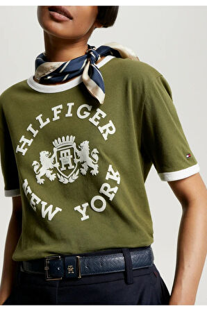 Varsity Floklu Logolu Tişört