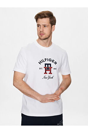 Yeni Sezon Logolu Bisiklet Yaka % 100 Pamuk Regular Fit Erkek T Shirt