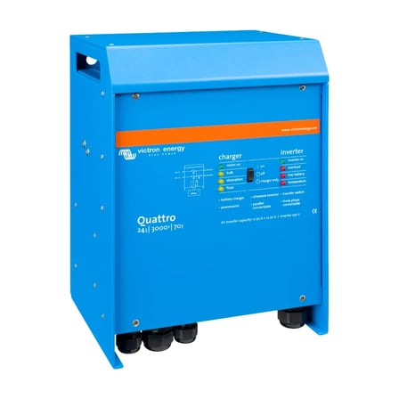 Victron Quattro 24/3000/70-50/50 24V 3000VA 2400W Şarjlı 70A Şarj, 50A Transfer Tam Sinüs İnvertör