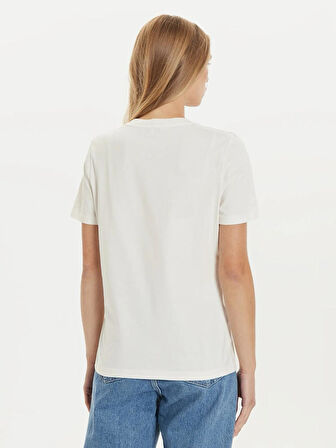 Organik Pamuklu Marka Nakışlı Logo T-Shirt