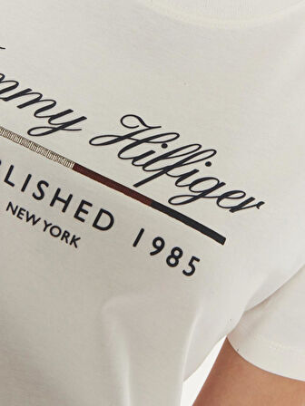 Organik Pamuklu Marka Nakışlı Logo T-Shirt