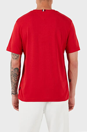 Erkek Marka Logolu Organik Pamuklu Bisiklet Yakalı T-Shirt