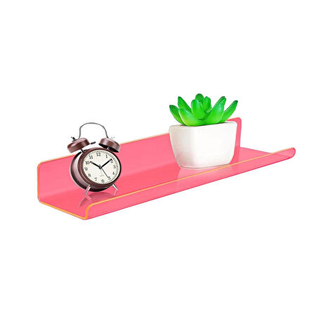  Duvar Raf (Neon Pembe 40cm x 10cm)