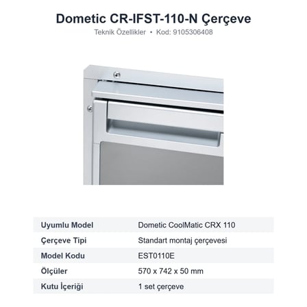 Dometic CoolMatic CR-IFST-110-N Standart Montaj Çerçevesi, CRX 110 / CR-110 İçin (EST0110E)