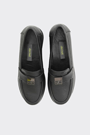 Dolgu Taban Hakiki Deri Kadın Casual Ayakkabı