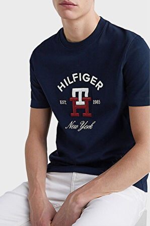 Yeni Sezon Logolu Bisiklet Yaka % 100 Pamuk Regular Fit Erkek T Shirt