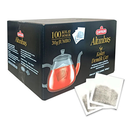Çaykur Altınbaş Klasik Kolay Demlik 30 gr 100 lü Jumbo Koli x 2 Adet (6 kg)