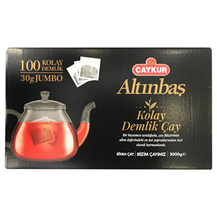 Çaykur Altınbaş Klasik Kolay Demlik 30 gr 100 lü Jumbo Koli x 2 Adet (6 kg)