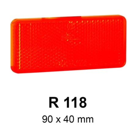 Jokon R 118 Kırmızı Karavan Reflektörü 90x40 mm Yapışkanlı (JK31.0005.501)