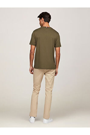 Erkek Dokuma Kumaş Kısa Kol Düz Model T-Shirt