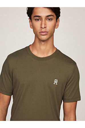 Erkek Dokuma Kumaş Kısa Kol Düz Model T-Shirt