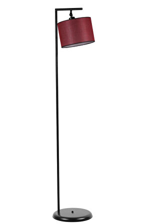 SMART SİYAH SİLİNDİR HASIR BORDO ABAJURLU LAMBADER