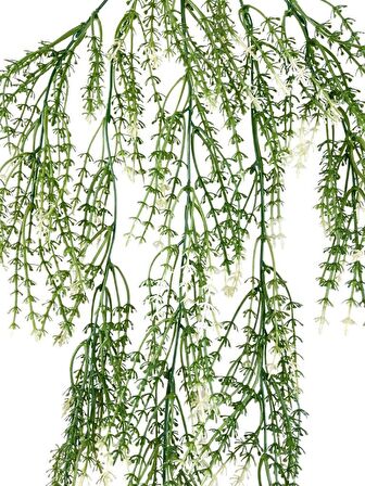 Yapay Çiçek Sarkan Çiçek Yeşil Beyaz Kılçık Yapay Sarmaşık  60*30cm UV Katkılı Güneşe Dayanıklı