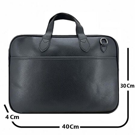 Ççs London 71454  Vegan Evrak Laptop Çantası 15 İnç Siyah