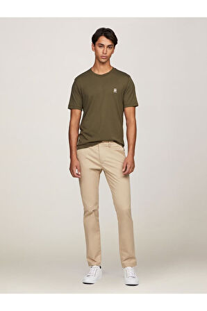 Erkek Dokuma Kumaş Kısa Kol Düz Model T-Shirt