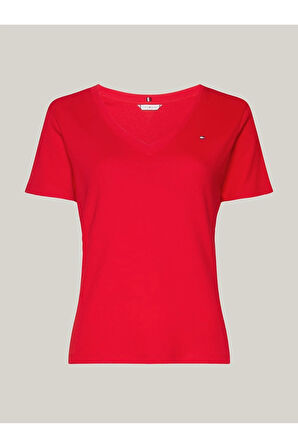 V Yaka Slim Tişört