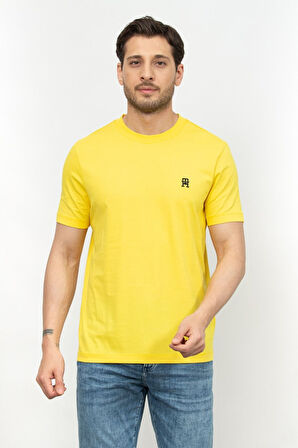 Erkek Dokuma Kumaş Kısa Kol Düz Model T-Shirt