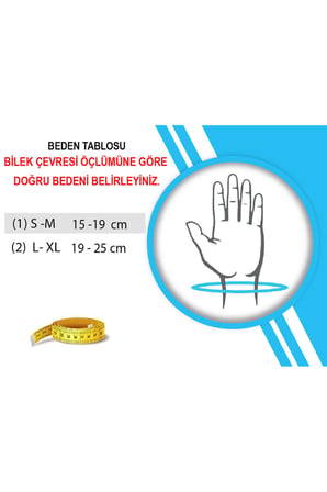 ORT-203 Başparmak Destekli Fileli El Bilek Ateli - Siyah (Çift Taraflı)
