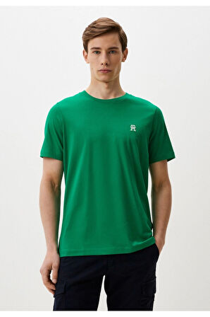Erkek Dokuma Kumaş Kısa Kol Düz Model T-Shirt