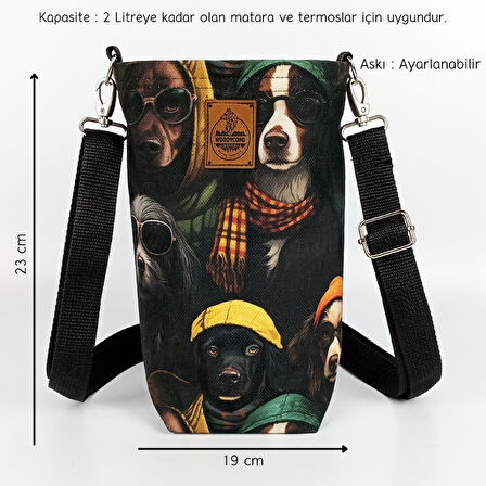 Sevimli Dostlarla Su Molası: Woodycord 2 Litrelik Köpek Figürlü Matara Termos Kılıfı