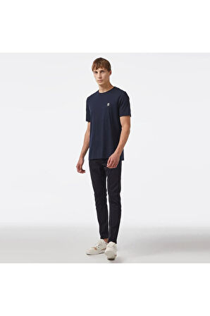 Erkek Dokuma Kumaş Kısa Kol Düz Model T-Shirt