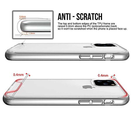 Gpack Apple iPhone 11 Pro Kılıf Gard Nitro Şeffaf Sert Silikon