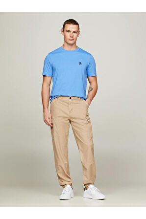 Erkek Dokuma Kumaş Kısa Kol Düz Model Mavi1 T-Shirt MW0MW33987-C30