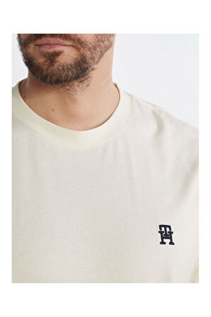 Erkek Dokuma Kumaş Kısa Kol Düz Model Bej T-Shirt MW0MW33987-AEF