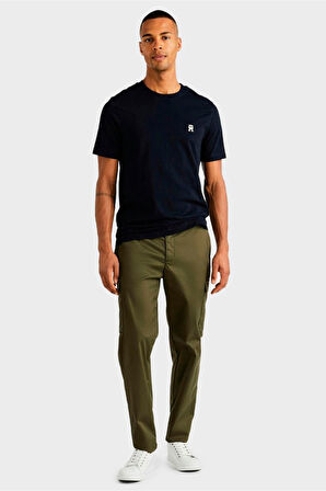 Erkek Dokuma Kumaş Kısa Kol Düz Model T-Shirt