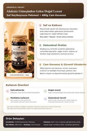 Doğal Keçiboynuzu Pekmezi 480 ML – Harnup Pekmezi