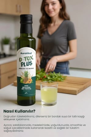 Doğal Fermantasyon Detoks Sirkesi - Detox Plus Sirke - Ananas Sirkesi ve Yeşil Elma Sirkesi