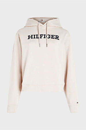 Kapşonlu Logo Nakışlı Sweatshirt