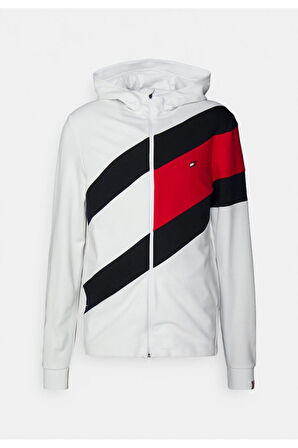 Colobloked Hoody Renkli Fermuarlı Sweatshirt