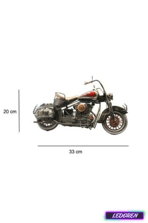 Dekoratif Metal Motosiklet Retro Maket Biblo Erkek Hediyelik Ev Ofis Aksesuarı C1613