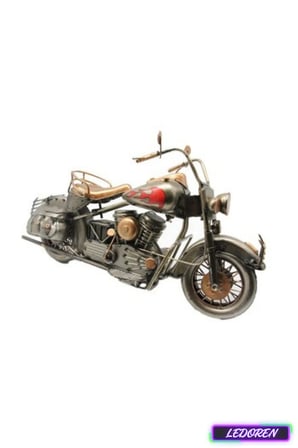 Dekoratif Metal Motosiklet Retro Maket Biblo Erkek Hediyelik Ev Ofis Aksesuarı C1613