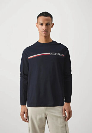 GÖĞÜS ÇİZGİLİ TİŞÖRT - Uzun kollu üst