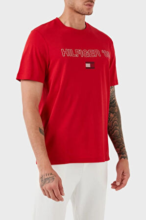 Erkek Marka Logolu Organik Pamuklu Bisiklet Yakalı T-Shirt