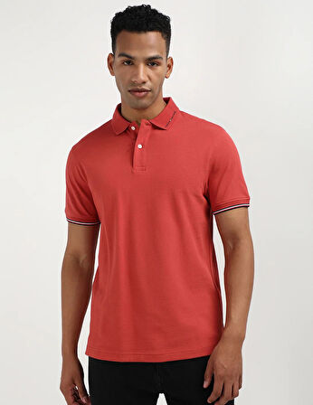 REGULAR FİT DOKUMA PAMUKLU POLO YAKA T shirt