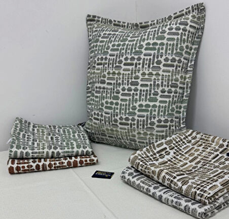 NİVEMESHOME KIRLENT KILIFI 45X45 LİSA 02 YEŞİL