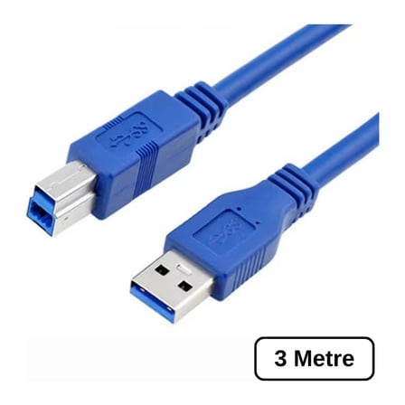 Lunatic 7347 USB 3.0 To Type B Erkek Yazıcı Kablosu 5gbps Printer Ara Data Kablo 3m