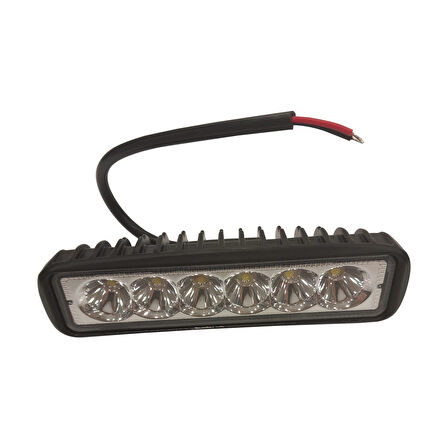 Motospartan Motosiklet Sis Farı Norma Led Yatay 6 Led Beyaz Işık Tek Mod - Düz (1 Adet) 161501