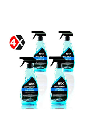 Buz Çözücü Sprey 500ml X 4 Adet Cam Buz Çözücü ve Buzlanma Önleyici